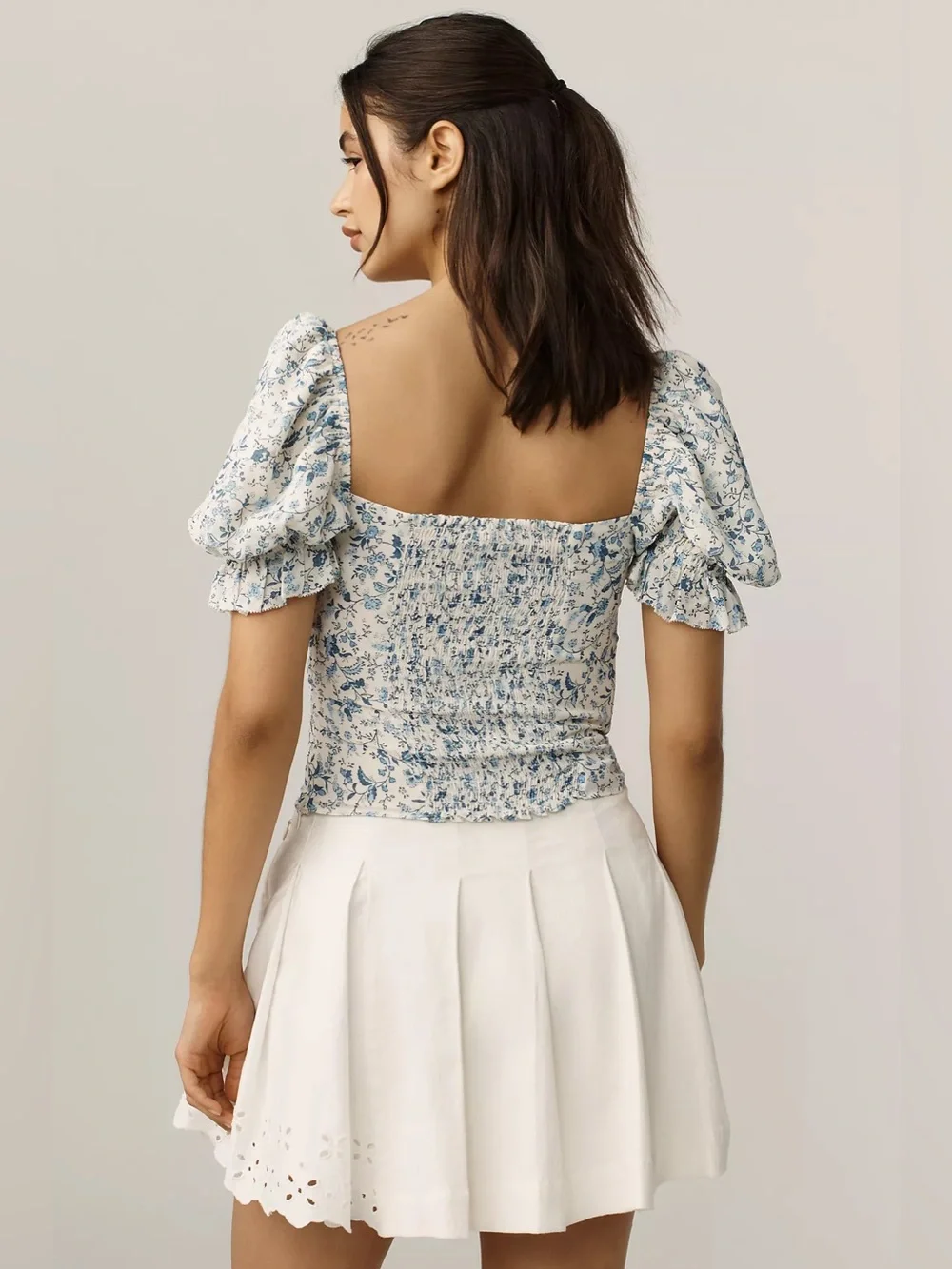 Reformation Marin Puff Sleeve Blouse